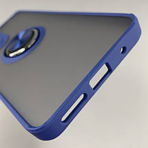 Чохол для Motorola Moto G24 чохол з кільцем підставкою на телефон моторола мото г24 синій t8b, фото 4