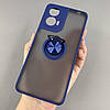 Чохол для Motorola Moto G24 чохол з кільцем підставкою на телефон моторола мото г24 синій t8b, фото 6