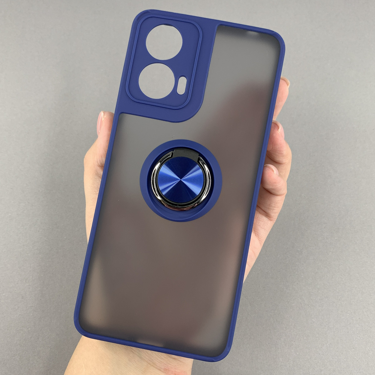 Чохол для Motorola Moto G24 чохол з кільцем підставкою на телефон моторола мото г24 синій t8b