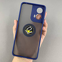 Чохол для Motorola Moto G24 чохол з кільцем підставкою на телефон моторола мото г24 синій t8b, фото 2