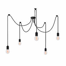 Люстра павук (підвісний світильник) Spider-5 Black