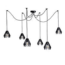 Люстра павук (підвісний світильник) Stels Spider-6 BlackPearl