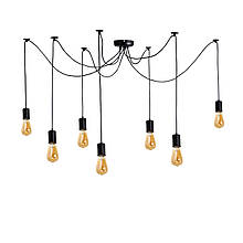 Люстра павук (підвісний світильник) Spider-7 Black