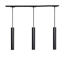 Трековий світильник на три плафони підвісний Track-3 Chime GU10 TP57-400-1000-3 Black