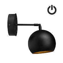 Бра з вимикачем Bowl W150-BT Black/Gold