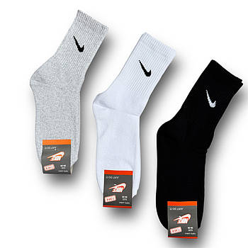 Шкарпетки жіночі махрові бавовна Nike, розмір 36-39, асорті, 011249