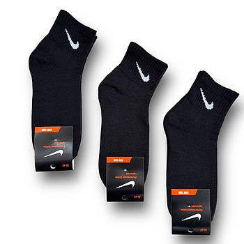 Шкарпетки жіночі махрові бавовни середні Nike Performance, розмір 36-40, чорні, 011257