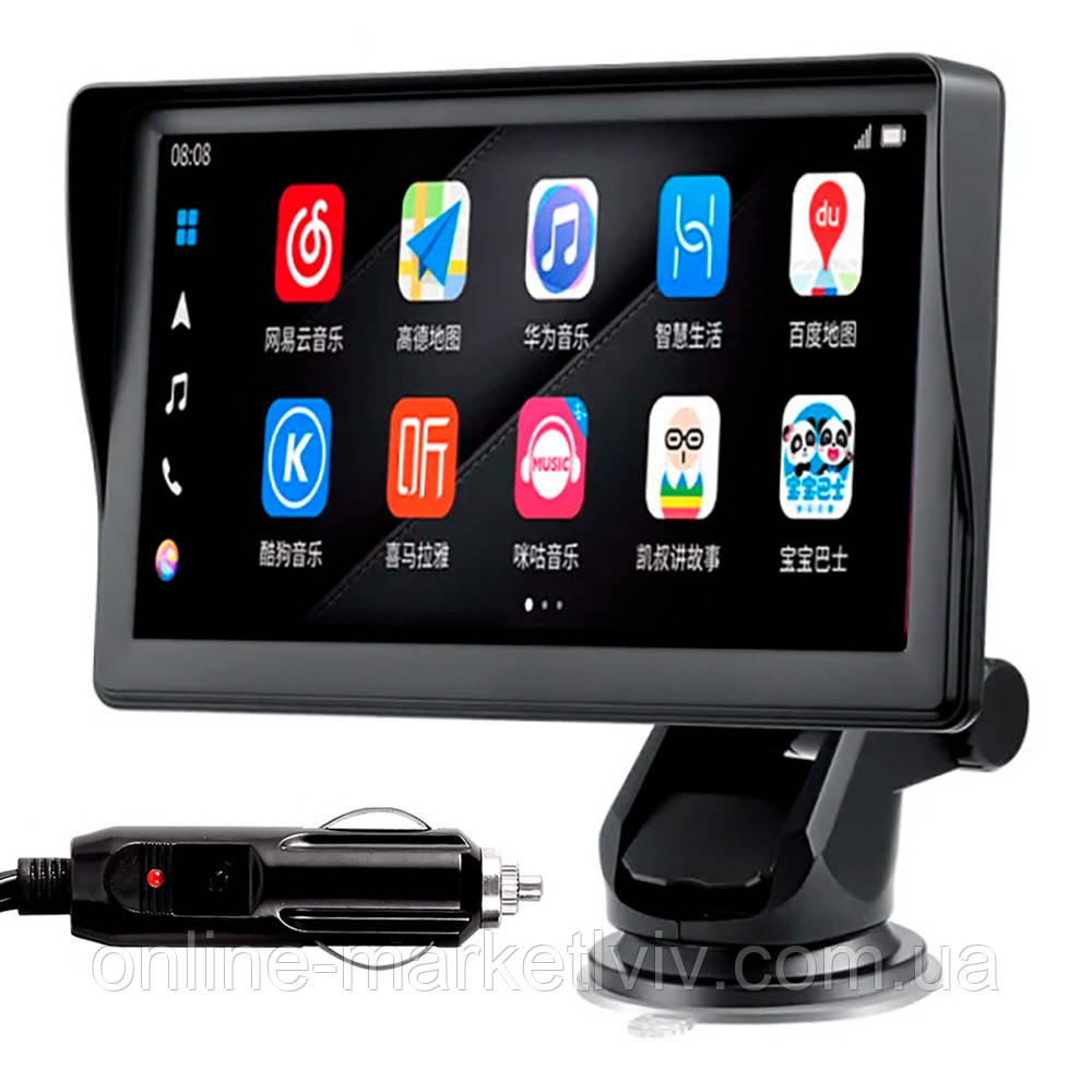 Монітор для автомобіля 7", від прикурювача, CJ-PTC208 / Автомобільний монітор / ЖК монітор в машину, фото 1