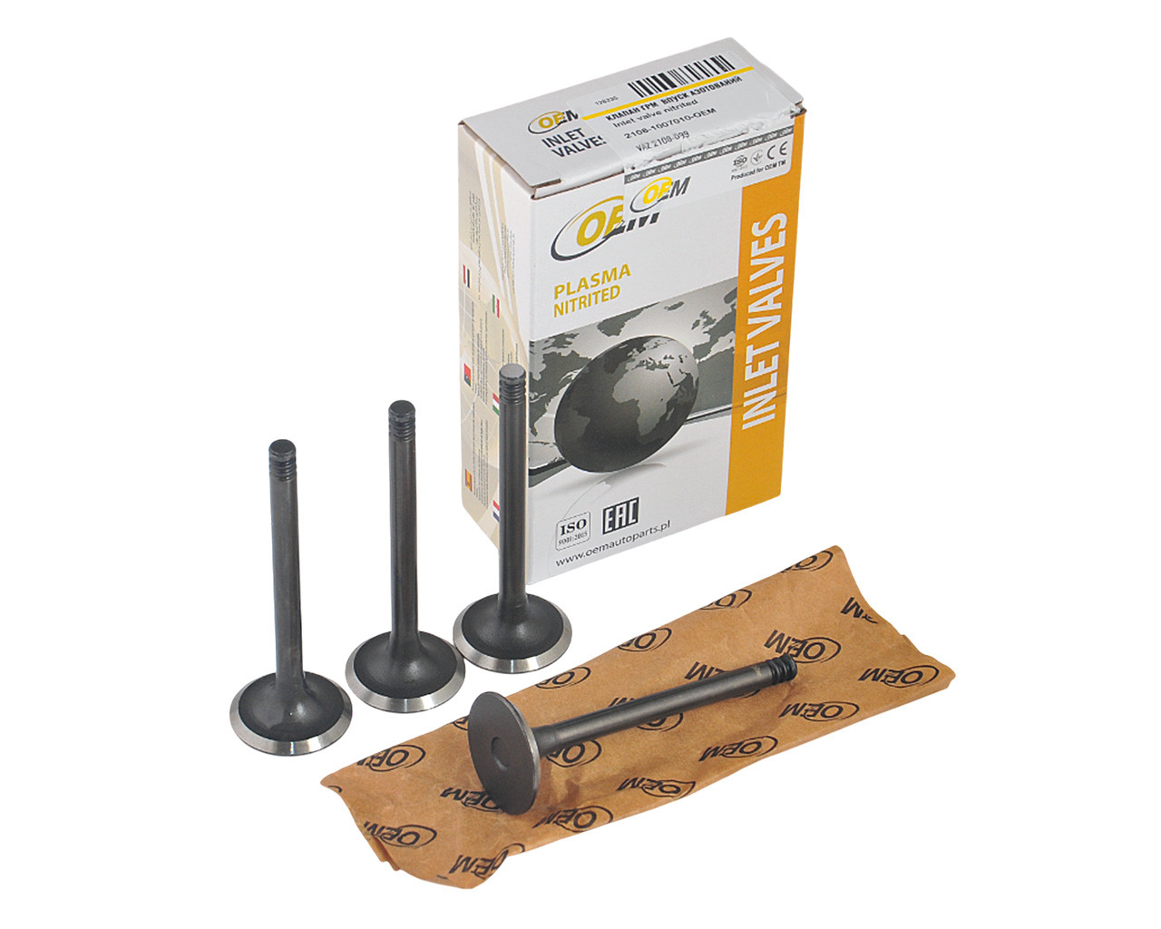 Клапан ГРМ ВАЗ 2108-099, ГАЗ, ВАЗ ДВ. ЗМЗ 406 впуск (4 шт.) (азотований)