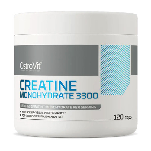 Креатин Моногідрат OstroVit Creatine Monohydrate 3300 мг 120 капс Польща