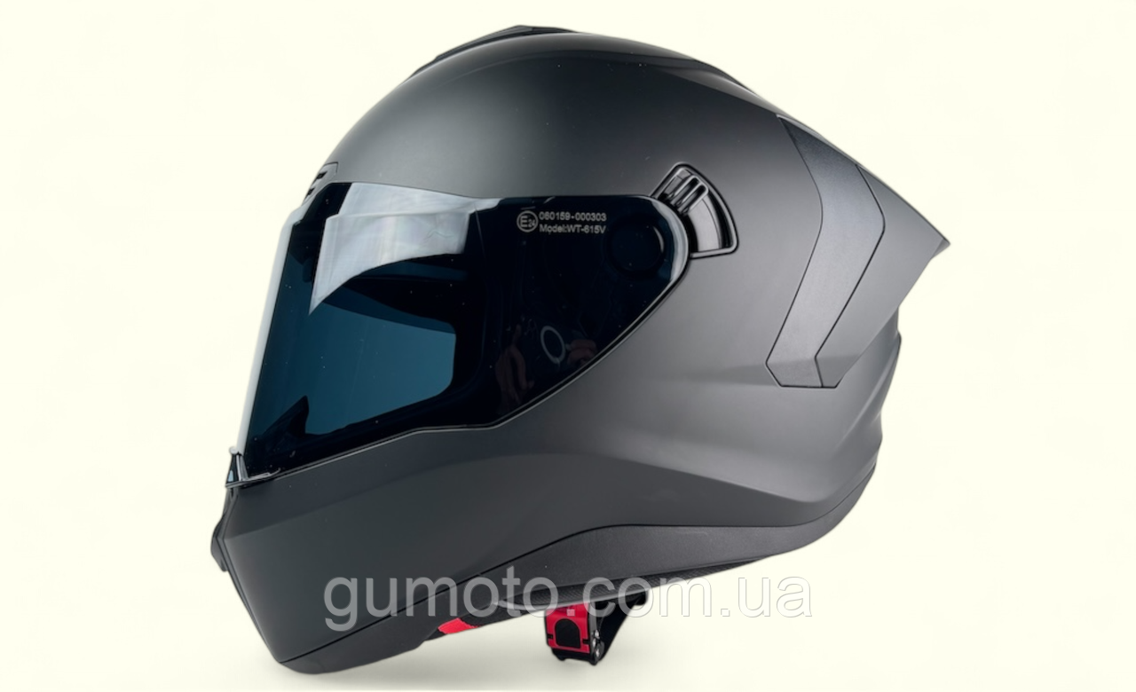Мотошолом інтеграл WT-615V матове скло темне + окуляри M