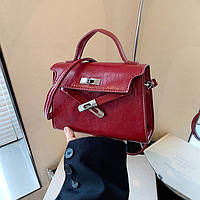 Жіноча сумка 8014 крос-боді на ремінці червона