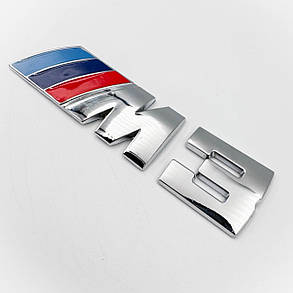 Металева емблема BMW M 3 (БМВ) на багажник (12.5 X 3.0 cm) Хром, фото 3
