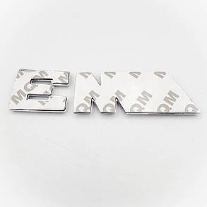 Металева емблема BMW M 3 (БМВ) на багажник (12.5 X 3.0 cm) Хром, фото 4