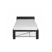 Ліжко односпальне з ДСП/МДФ LOZ/90 Каспіан Gerbor Венге магія/Білий сніг (з каркасом, без матраца)