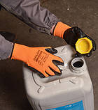 4589 Рукавички D-OIL жовтогарячі Doloni трикотажні з нітриловим покриттям, неповне обливання, чорні, 10 розмір, фото 4