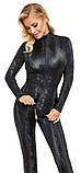 Чорний комбінезон з зміїним принтом Cottelli Collection Party Jumpsuit Snake M, фото 6