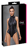 Чорне боді з зміїним принтом Cottelli Collection Party Body Snake XL, фото 9