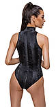 Чорне боді з зміїним принтом Cottelli Collection Party Body Snake XL, фото 4