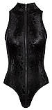 Чорне боді з зміїним принтом Cottelli Collection Party Body Snake XL, фото 7