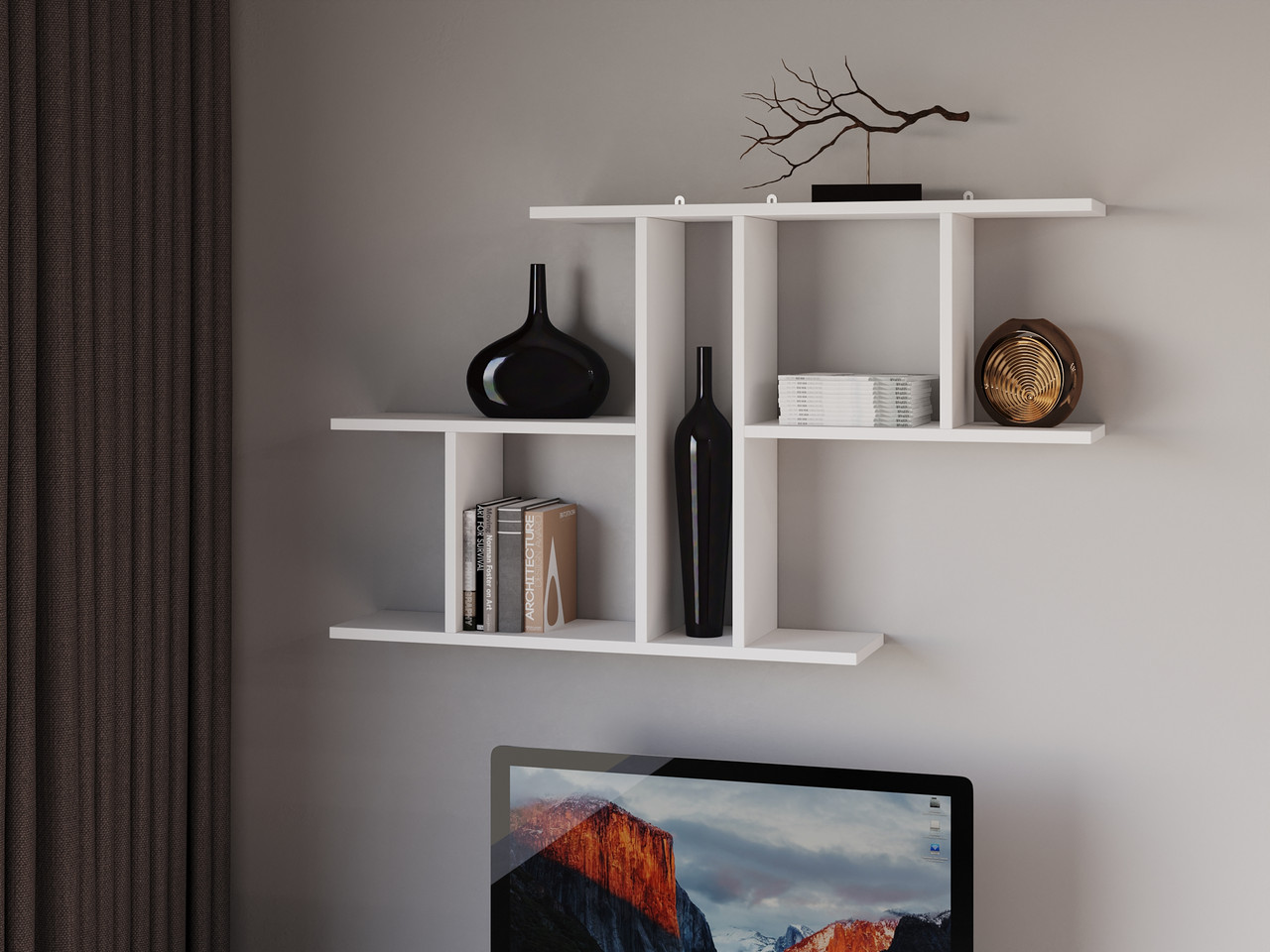 Полки на стене, Полки навесные в офис, Полки книжные навесные, Навесные ...