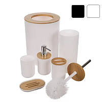 Набір аксесуарів Ruhhy 6 елементів для ванної кімнати туалету R_2462 Білий