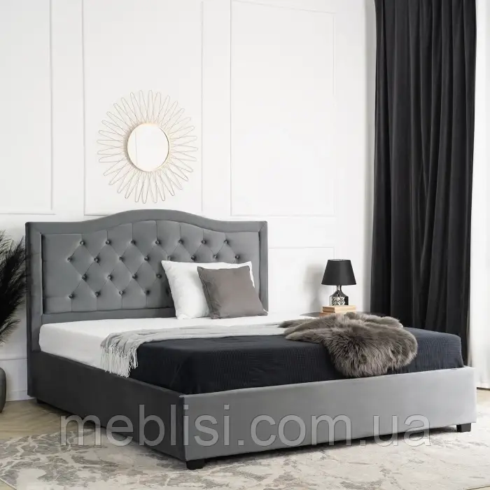 Сіре ліжко 160 APOLLO 160x200 (MEBEL ELITE) ME.APOLLO/160/CP/V/LOZ