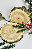 Дерев'яний зріз шліфований з вишні (діаметри 14-15 см). Висота 3,5 см
