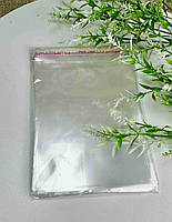 Пакет поліетиленовий з липкою стрічкою без малюнків 13 х 16см. Колір -прозорий (шт)