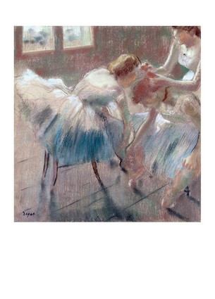 Листівка Edgar Degas - Three Dancers Preparing for Class, after 1878, фото 1
