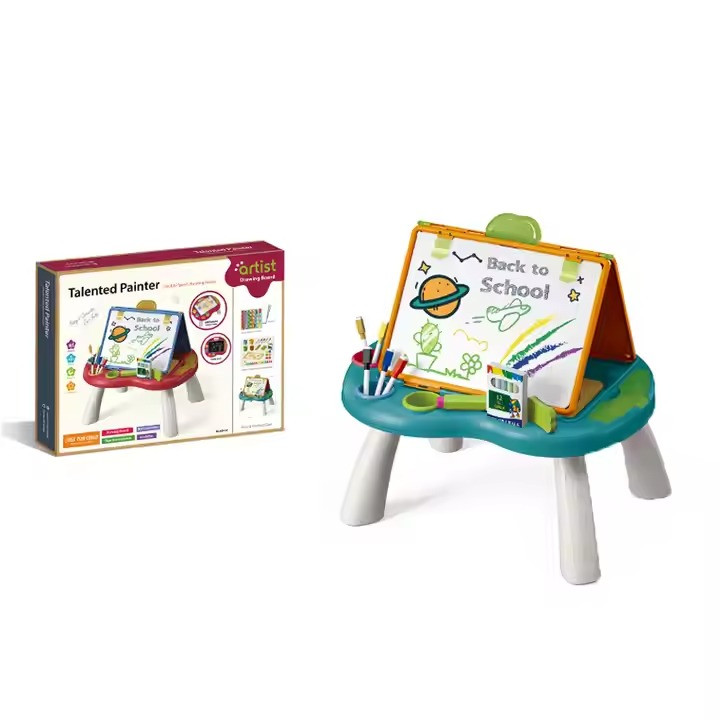 Дошка магнітна для малювання, двостороння, дитяча на ніжках CJ-2228206, фото 1