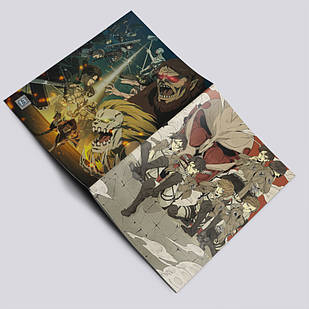 Зошит у клітинку аніме Атака титанів А5 / Attack On Titan / 48 арк. на скобі 002