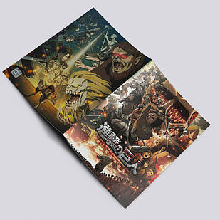 Зошит у клітинку аніме Атака титанів А5 / Attack On Titan / 48 арк. на скобі 003