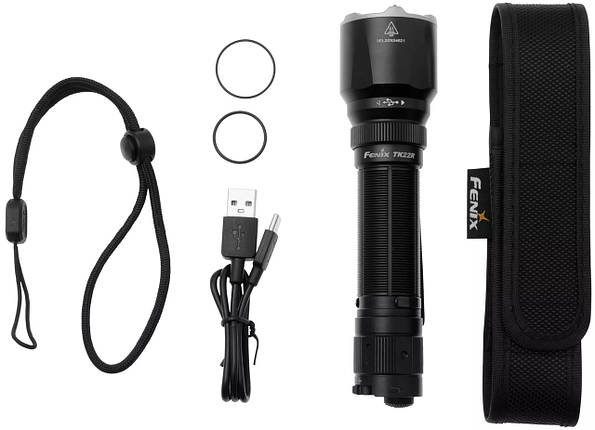 Fenix TK22R | Тактичний ліхтар з потужністю до 3200 люмен, захистом від перегріву та водонепроникний, фото 1