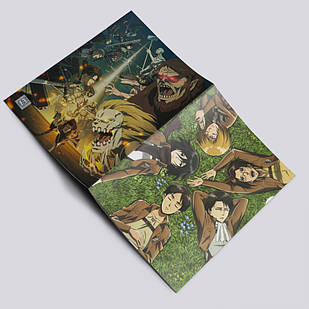 Зошит у клітинку аніме Атака титанів А5 / Attack On Titan / 48 арк. на скобі 012