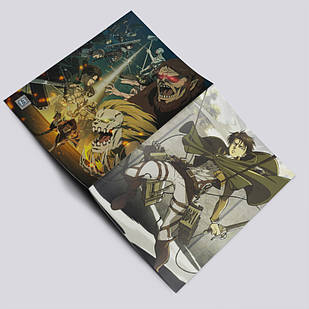 Зошит у клітинку аніме Атака титанів А5 / Attack On Titan / 48 арк. на скобі 014