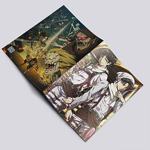 Зошит у клітинку аніме Атака титанів А5 / Attack On Titan / 48 арк. на скобі 015