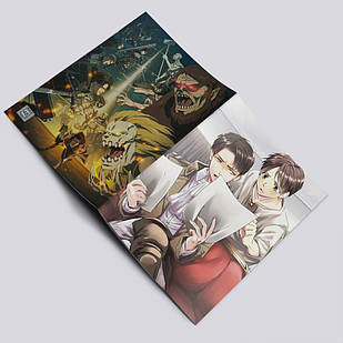 Зошит у клітинку аніме Атака титанів А5 / Attack On Titan / 48 арк. на скобі 016