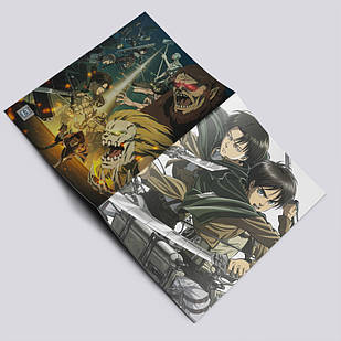 Зошит у клітинку аніме Атака титанів А5 / Attack On Titan / 48 арк. на скобі 020