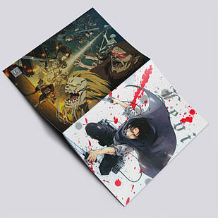 Зошит у клітинку аніме Атака титанів А5 / Attack On Titan / 48 арк. на скобі 023