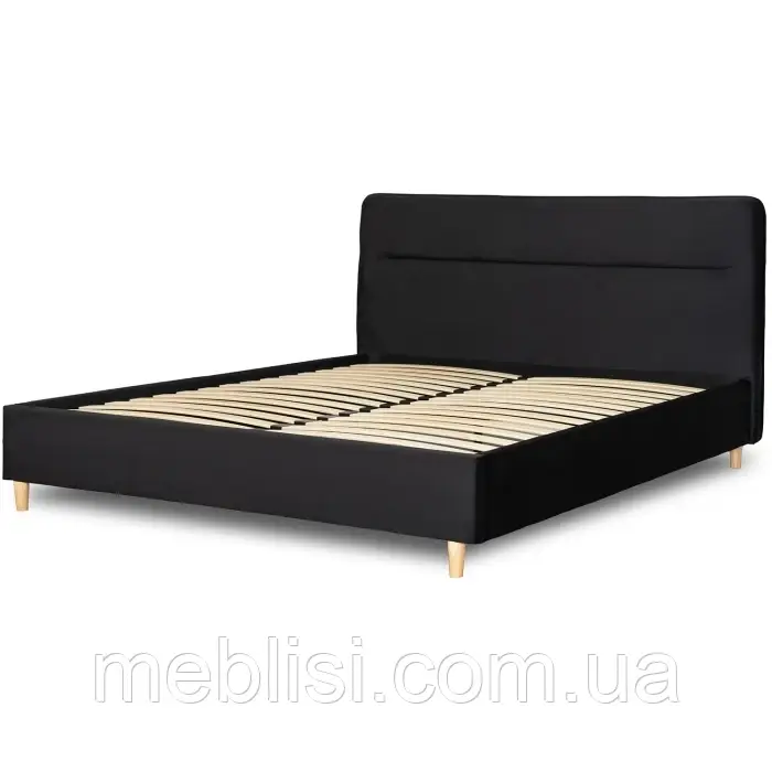 Ліжко двоспальне BOND 160x200 см, Чорний (MEBEL ELITE) ME.BOND/160/CZ/V/LOZ