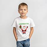 Футболка дитяча новорічна з принтом Santa, фото 2