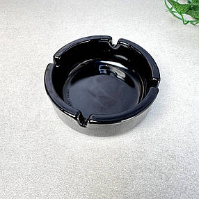 Чорна кругла попільничка Luminarc Stackable Black Ashtray 107 мм, фото 4
