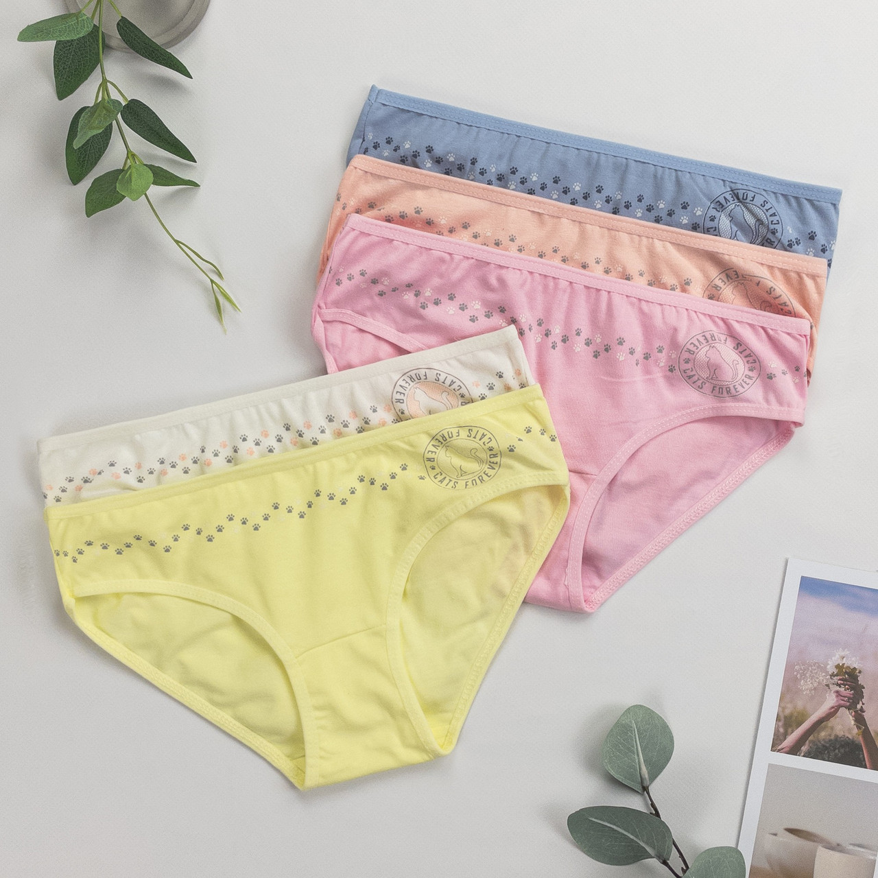 Труси дитячі сліпи для дівчинки Nicoletta (вік: 8-9, 10-11, 12-13 років) | 5 шт.