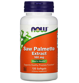 Екстракт пальми сереноа Saw Palmetto 160 мг NOW Foods 120 желатинових капсул