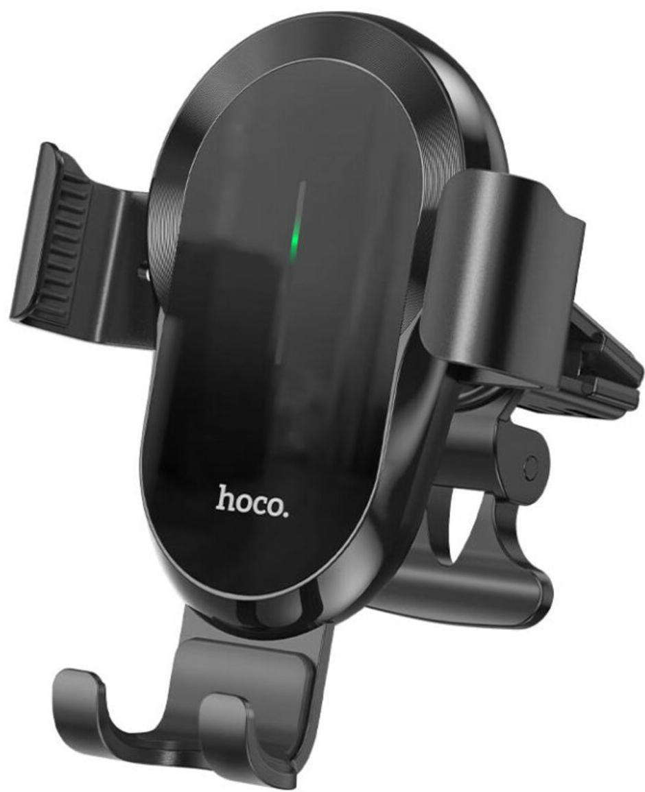 Автотримач з безпровідною зарядкою в решітку Hoco CA105 15W Чорний