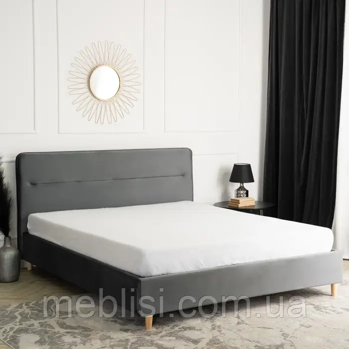 Сіре ліжко 160 BOND 160x200 (MEBEL ELITE) ME.BOND/160/CP/V/LOZ