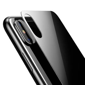 Захисне скло Baseus для iPhone X на задню панель (Пошкоджена упаковка) - 0.3mm, Black (SGAPIPHX-BM01)