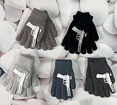 Дитячі трикотажні перчатки подвійна в'язка 10-12 років