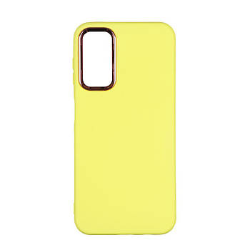 Чохол Silicone Cover Metal frame для Samsung Galaxy A14 4G (A145) / A14 5G (A146) Yellow